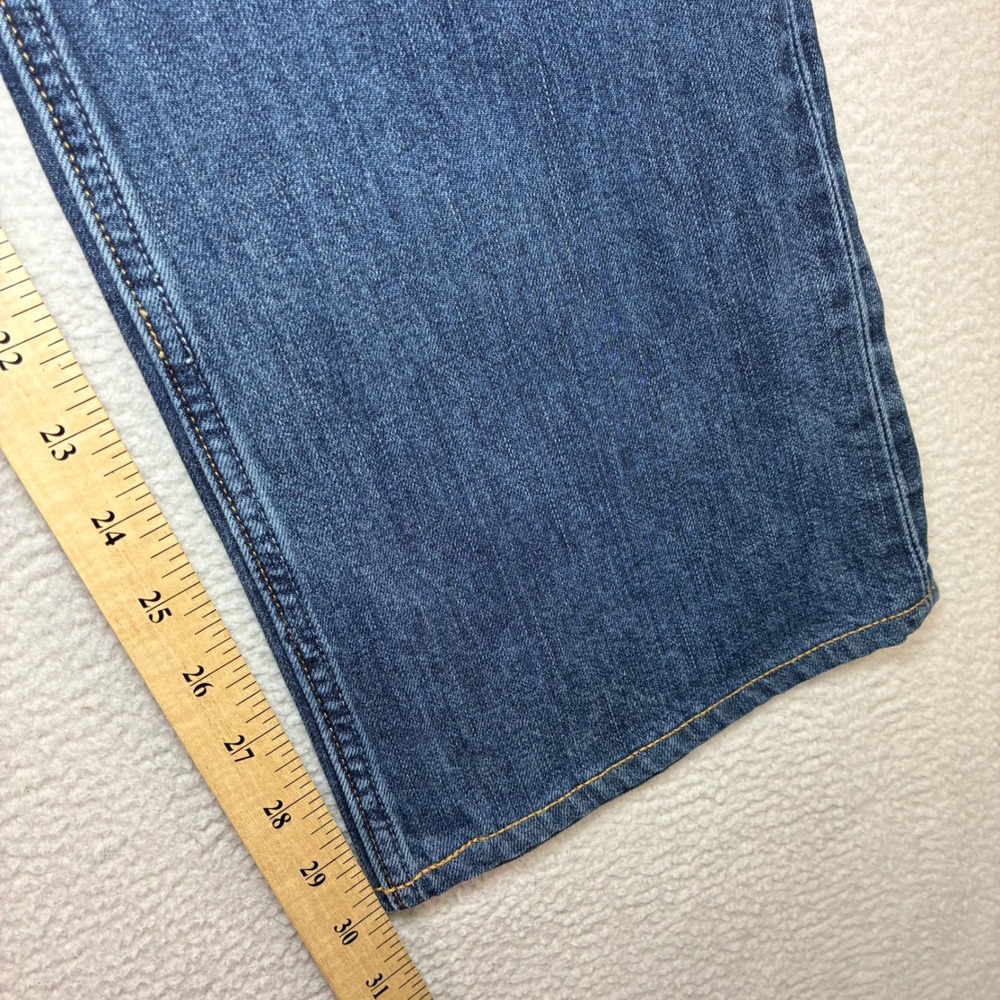 Y2K Banana Republic Boot Cut Jeans Men‎ 32x30 Blue Faded Whiskered Loose Vintage - Picture 6 of 8